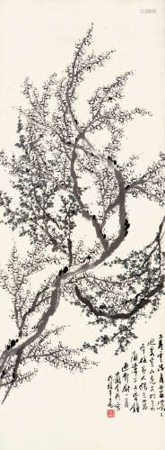 金心兰（1841-1909） 梅花 纸本设色 立轴