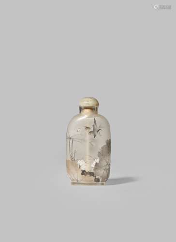 A CHINESE INTERIOR-PAINTED GLASS SNUFF BOTTLE, SIGNED YAN YU TIAN DATED TO THE YI WEI YEAR