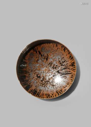 A CHINESE TORTOISESHELL GLAZED BOWL SONG DYNASTY 960-1279 With a shallow body supported on a short