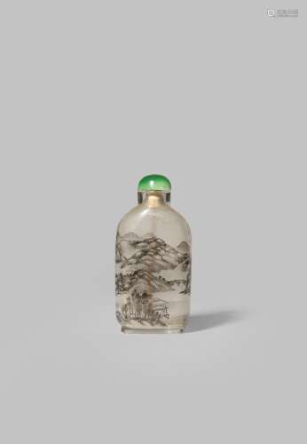 A CHINESE INTERIOR-PAINTED ROCK CRYSTAL SNUFF BOTTLE, SIGNED ZHOU LE YUAN DATED TO THE GUI YOU