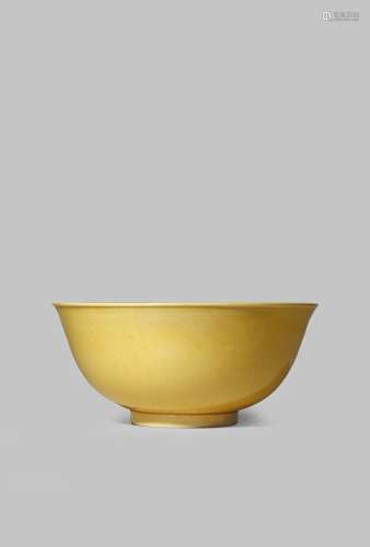 A FINE CHINESE IMPERIAL YELLOW-GROUND BOWL SIX CHARACTER DAOGUANG SEAL MARK AND OF THE PERIOD 1821-