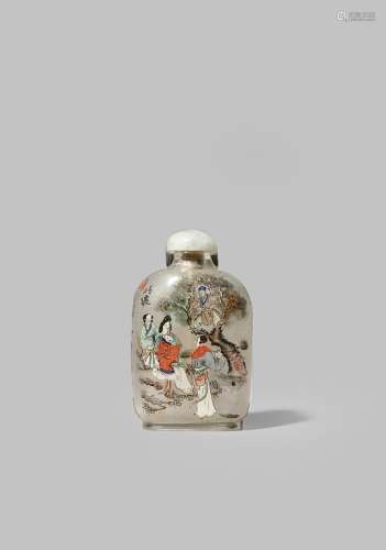 A CHINESE INTERIOR-PAINTED GLASS SNUFF BOTTLE, SIGNED YONG SHOU TIAN 19TH/20TH CENTURY With a