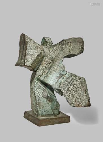 A BRONZE SCULPTURE 'TAICHI' BY JU MING (1938-) 1991 Standing on one leg with outstretched arms,