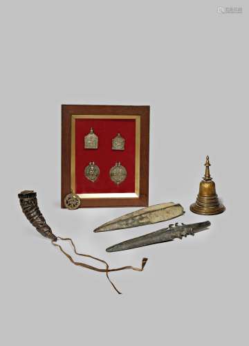 A COLLECTION OF NINE SOUTH EAST ASIAN AND INDIAN ITEMS 4TH CENTURY BC AND LATER Comprising: two