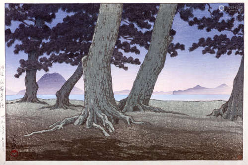 KAWASE HASUI (1883 – 1957) Oban tate-e, Sanuki Kiganji no hama (The beach at Kaiganji in Sanuki