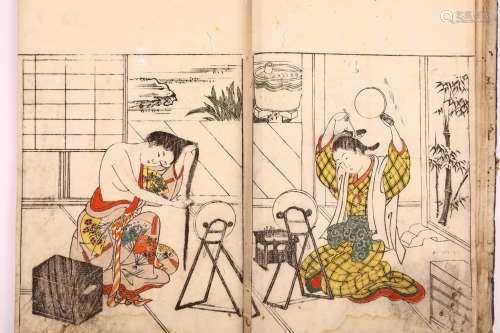 SUKENOBU, HOKUSAI AND OTHER. 19th Century. Ehon Tokiwagusa (Picture-book of Evergreen), vol.1,