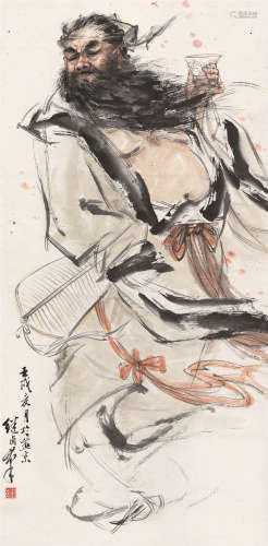 刘继卣（1918～1983） 1982年作 汉钟离 立轴 设色纸本