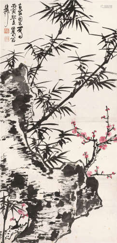 谢稚柳（1910～1997） 1986年作 三清图 镜片 设色纸本