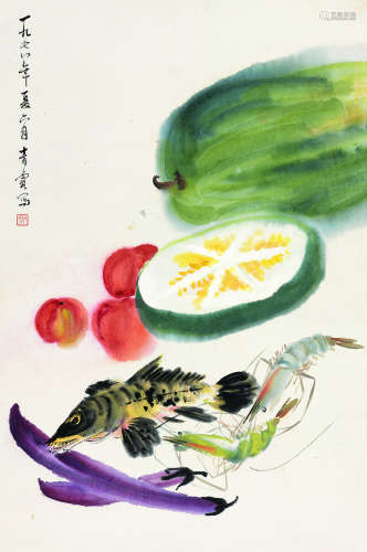 吴青霞（1910～2008） 1978年作 清味图 立轴 设色纸本