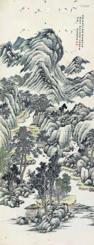 何维朴（1844～1925） 山水 镜片 设色纸本