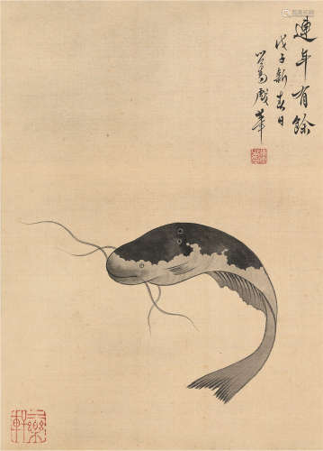 溥儒（1896～1963） 1948年作 连年有余 立轴 水墨纸本