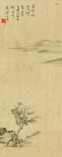 溥儒（1896～1963） 山水 镜片 水墨绢本