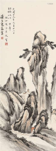 孙多慈（1913～1975） 1940年作 山水 立轴 设色纸本