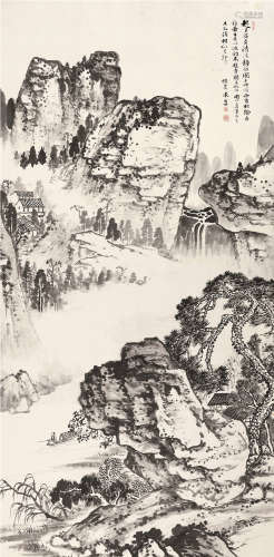 承名世（1918～2011） 山水 立轴 水墨纸本