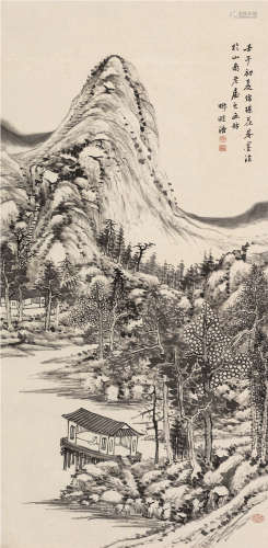 王学浩（1754～1832） 1822年作 山水 立轴 水墨纸本