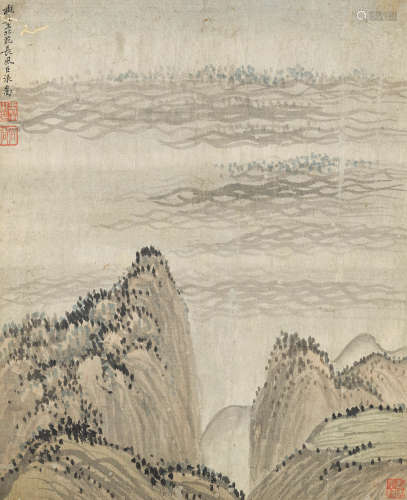王翚（1632～1717） 长风巨浪图 镜框 设色纸本