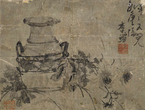 李鱓（1686～1756） 重阳 镜片 水墨纸本