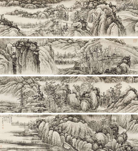龚贤（1618～1689）（传） 山水 手卷 水墨纸本