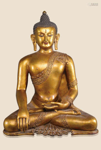 铜胎鎏金释迦牟尼佛造像 上海藏家委托