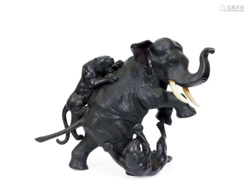銅製大象擺件