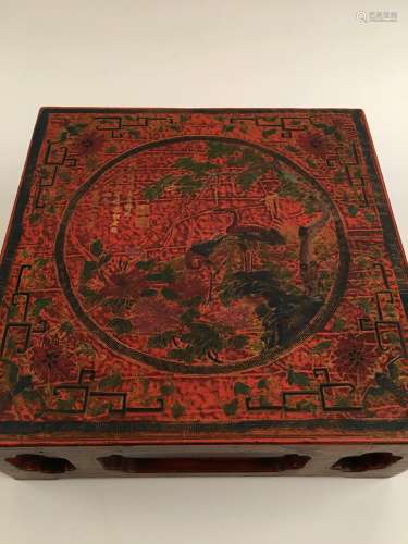 Chinese Qianlong Cinnabar Tea Table