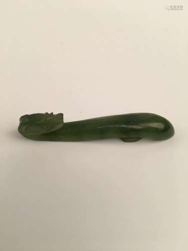 Chinese Green Jade Belt Hook