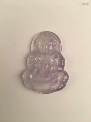 Chinese Purple Jadeite Pendant