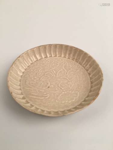 Chinese Ding Yao Porcelain Plate