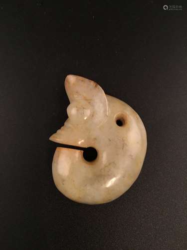 Chinese Hongshan Culture Jade Carved  Pig Dragon