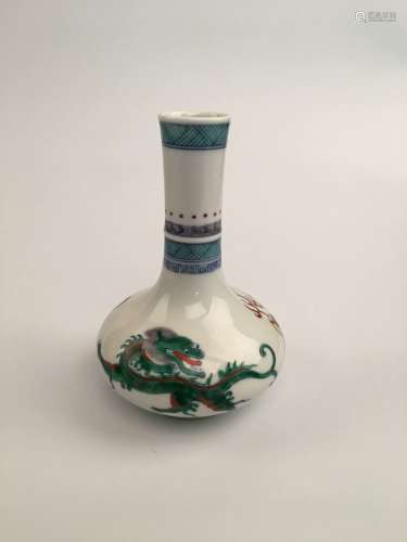 Chinese Doucai Dragon Porcelain Vase