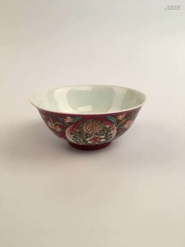 Chinese Qing Famile Rose Porcelain Bowl
