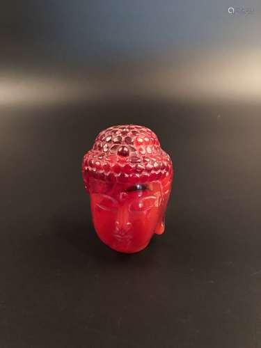 Chinese Amber Buddha Head