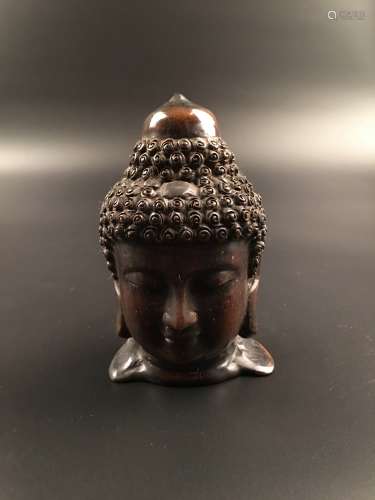 Chinese Buddha Head with Qianlong Mark