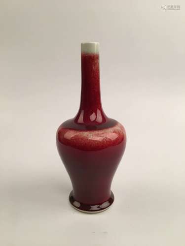 Chinese Red Glazed Porcelain Vase