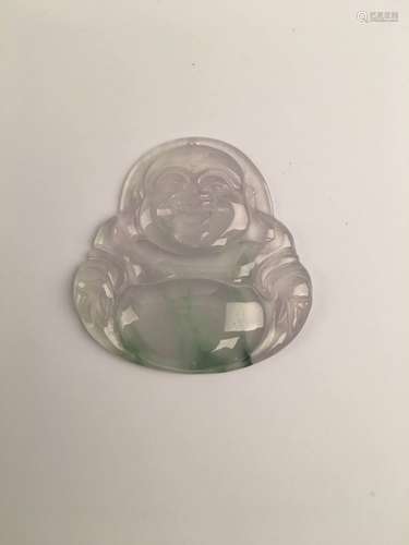 Chinese Clear and Green Jadeite Pendant