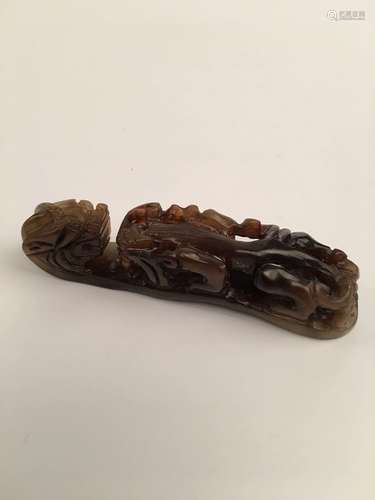 Chinese Qing Jade Belt Hook