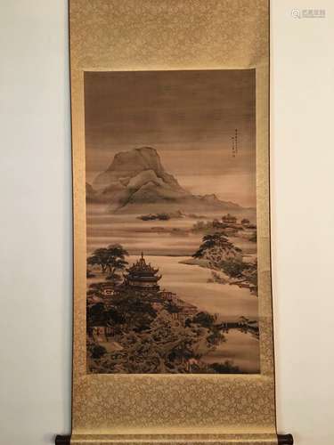 Chinese Watercolor Painting Scroll