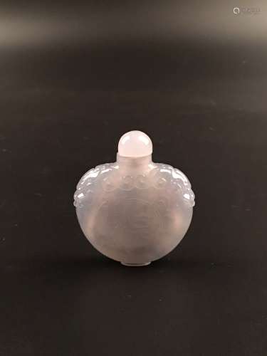 Chinese Icy Jadeite Snuff Bottle