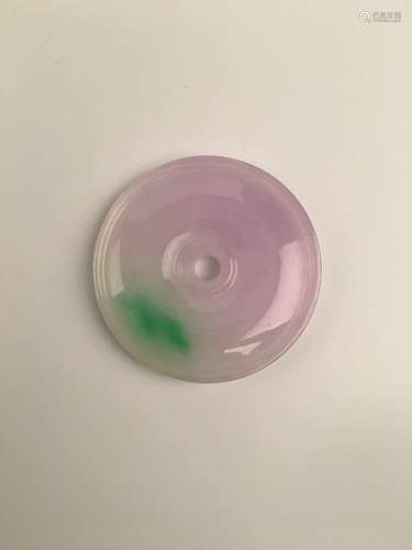 Green and Purple Jadeite Disc Bi