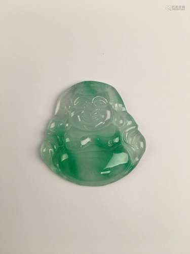 Chinese Green Jadeite Pendant