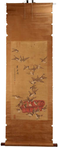 ATTRIBUTED AND SIGNED SHENG ZUO (1850-?). A INK AND