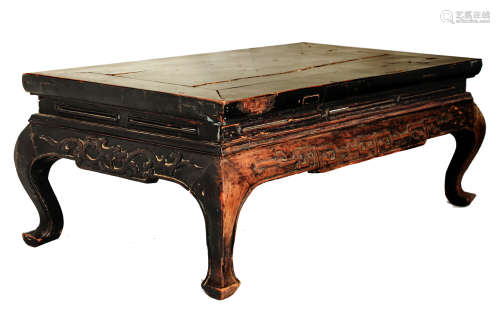 A HUANGHUALIi OR HONGMU   SQUARE KANG TABLE.M006. China.19th century or earlier, Qing dynasty.