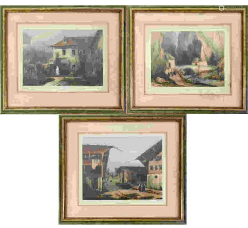 (3)  A SET OF THREE FRAMED PRINTS 5.OH019.