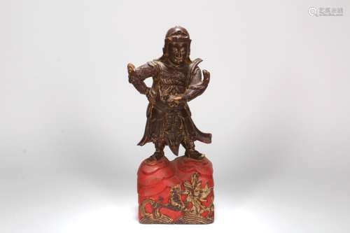 A Chinese Carved Wood Figure