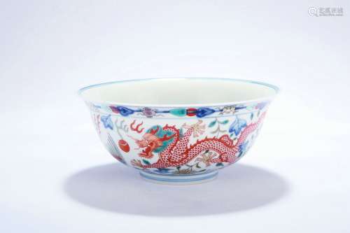 A Chinese Dou-Cai Porcelain Bowl