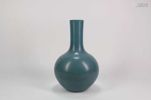 A Chinese Blue Glazed Porcelain Vase