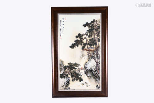 A Chinese Porcelain Plaque