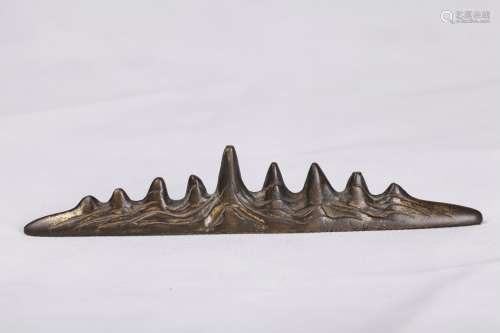 A Chinese Carved Stone Brush Rest
