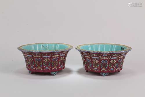 A Pair of Chinese Porcelain Planters