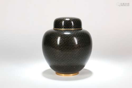 A Chinese Cloisonné Vase with Cover